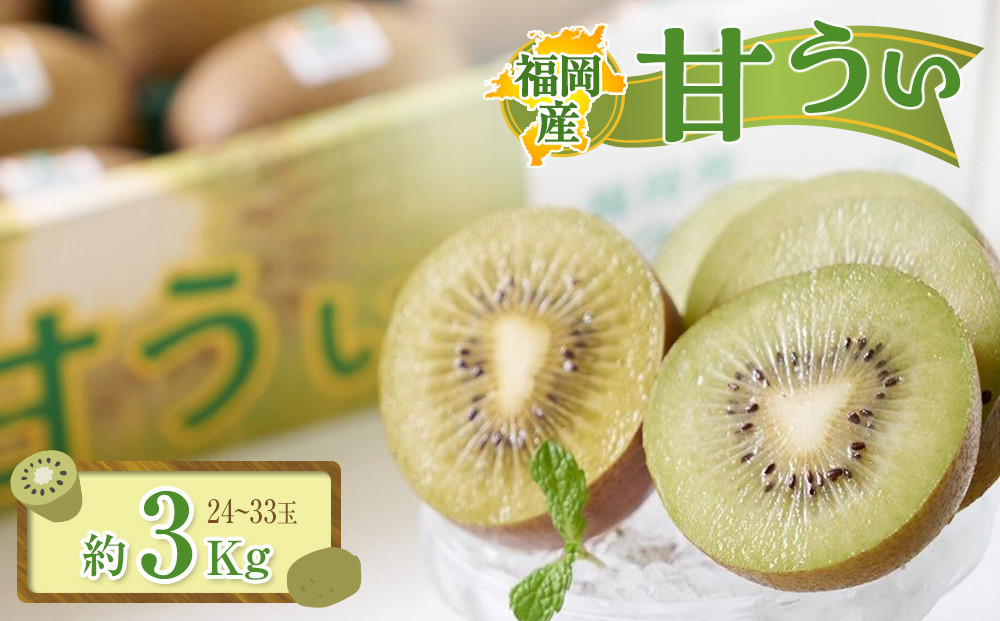 福岡産「甘うぃ」約3kg(24-33玉)【筑前町】