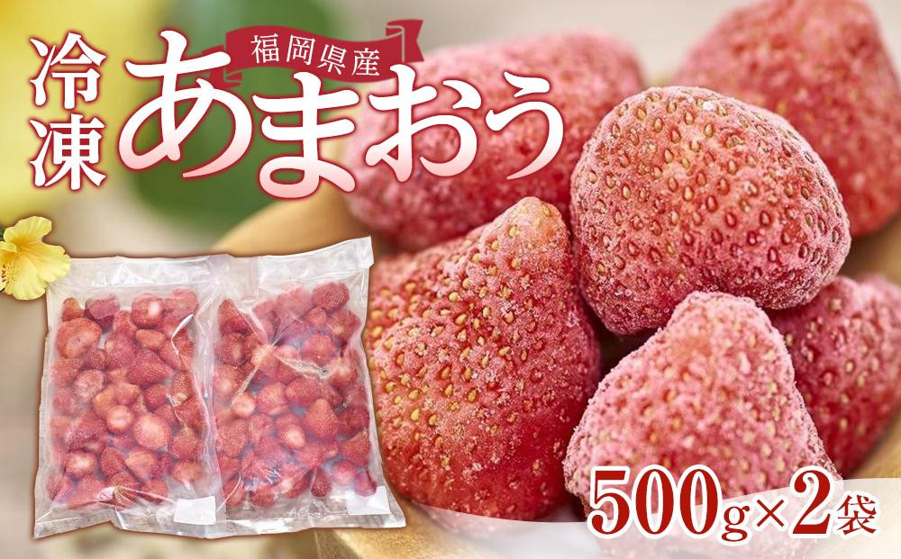 【先行予約 2026年4月以降発送】福岡産冷凍あまおう500g×2袋【筑前町】