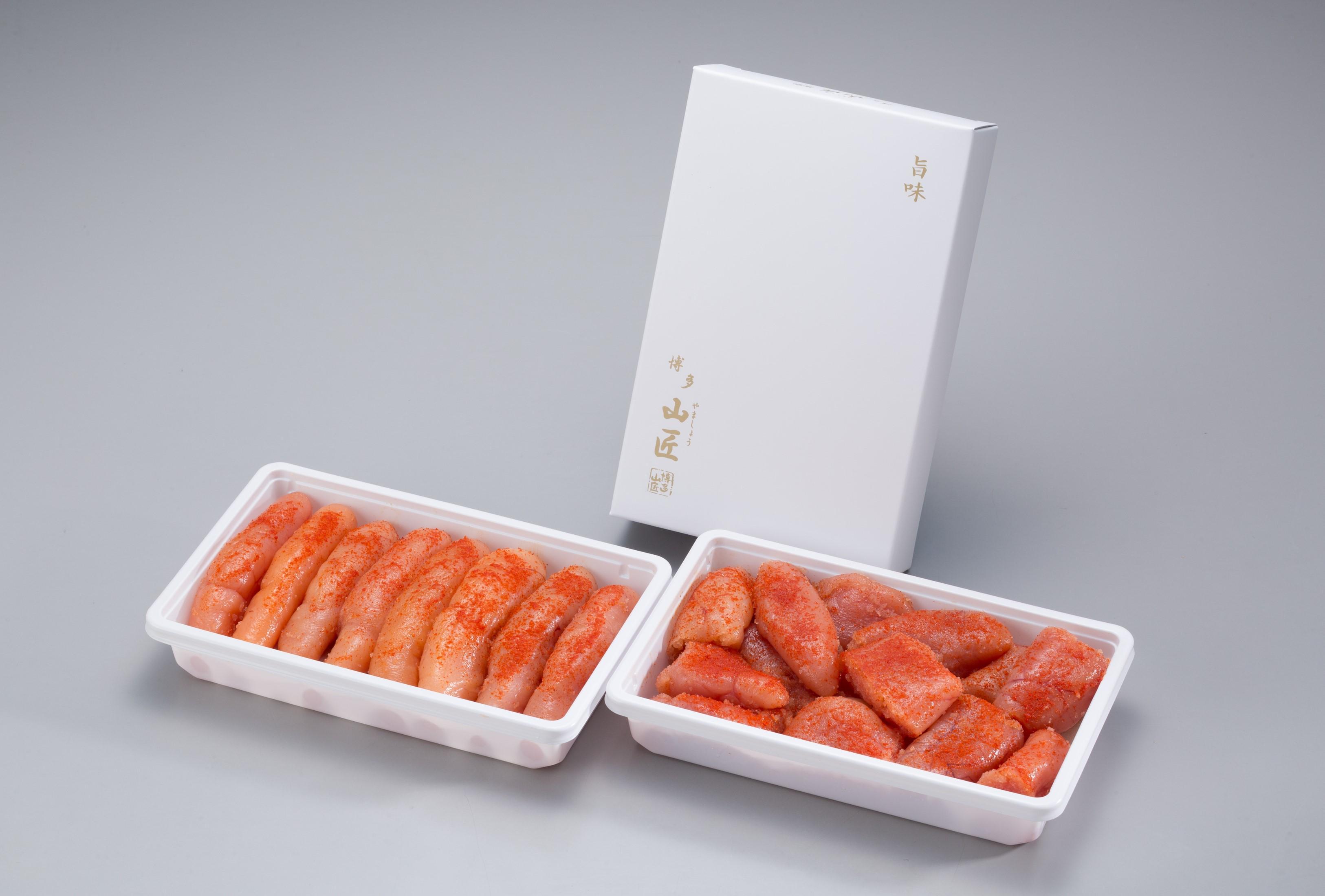 ふるさと納税 無着色辛子明太子セット(一本物/切子)500gX2