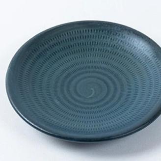 AAB15 小石原焼 原彦窯 プレート（ネイビー・マット）【M】
