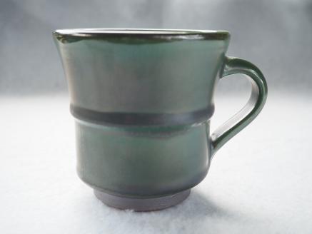 H31 小石原焼緑青釉マグカップ（太田熊雄窯）