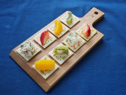 H6 東峰木人作-楢のカッティングボードL（ナラ）長さ50cm×幅15cm