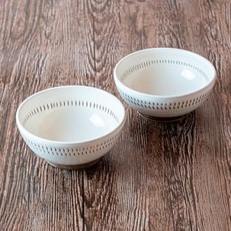 AA85 小石原焼 カネハ窯 飛び鉋小鉢セット(シンプル)