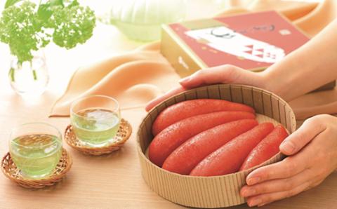 3F33 かねふく〈無着色〉樽入り 辛子 明太子 450g