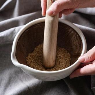 AAB8 小石原焼 原彦窯 すり鉢（ホワイト・マット）【S】