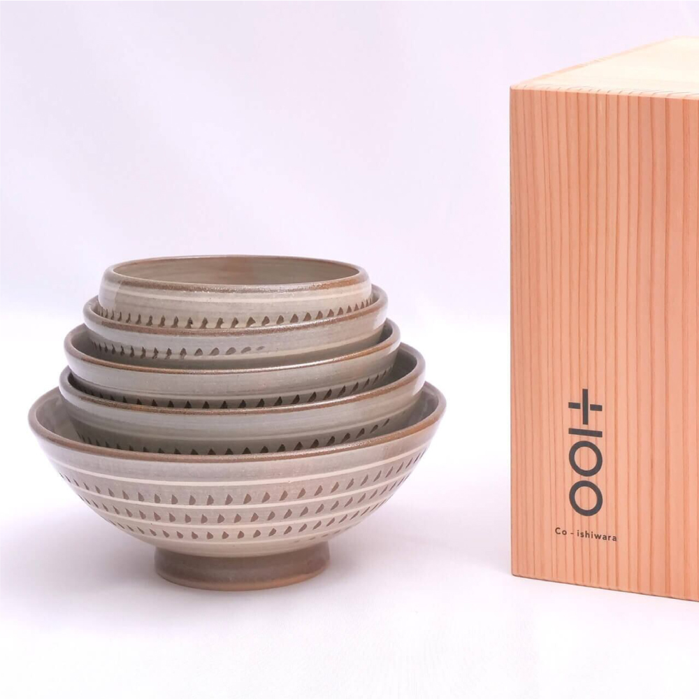 FR17 百碗 線紋飛鉋 (蔵人窯)