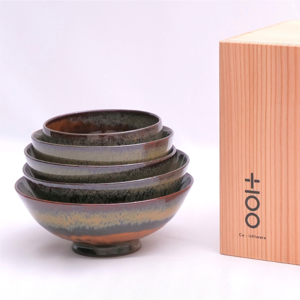 FR18 百碗 黒道外黄釉 (髙取焼宗家)