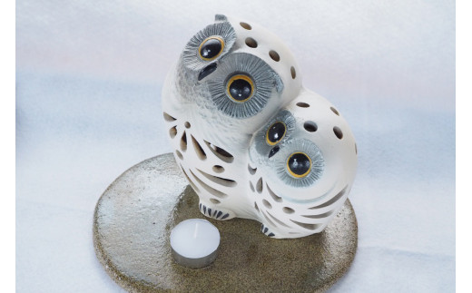 H23 人形工房保徳作「ふくろうの茶香炉キャンドル」