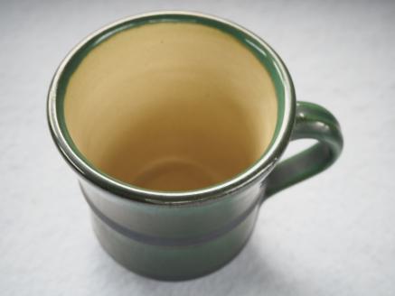 H31 小石原焼緑青釉マグカップ（太田熊雄窯）