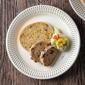 AA38 小石原焼 カネハ窯 飛び鉋プレート【大】(白×白ツヤ)