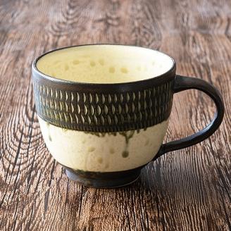 AA44 小石原焼 カネハ窯 モーニングカップセット