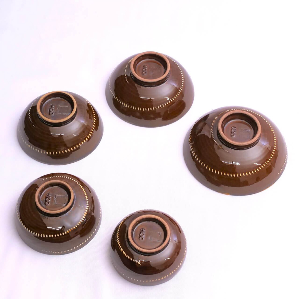 FR13 百碗 飴釉白点打飛鉋 (森山實山窯)