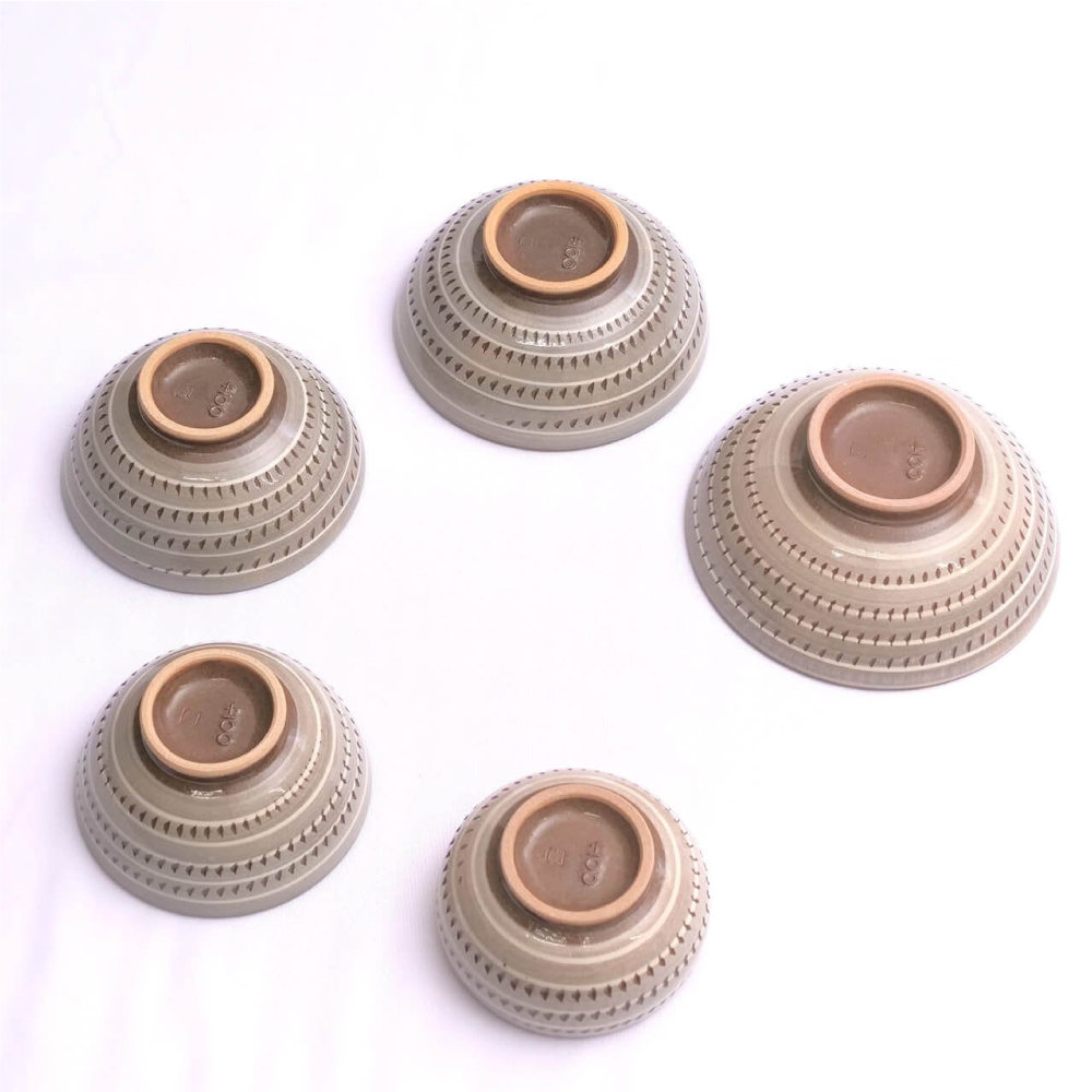 FR17 百碗 線紋飛鉋 (蔵人窯)