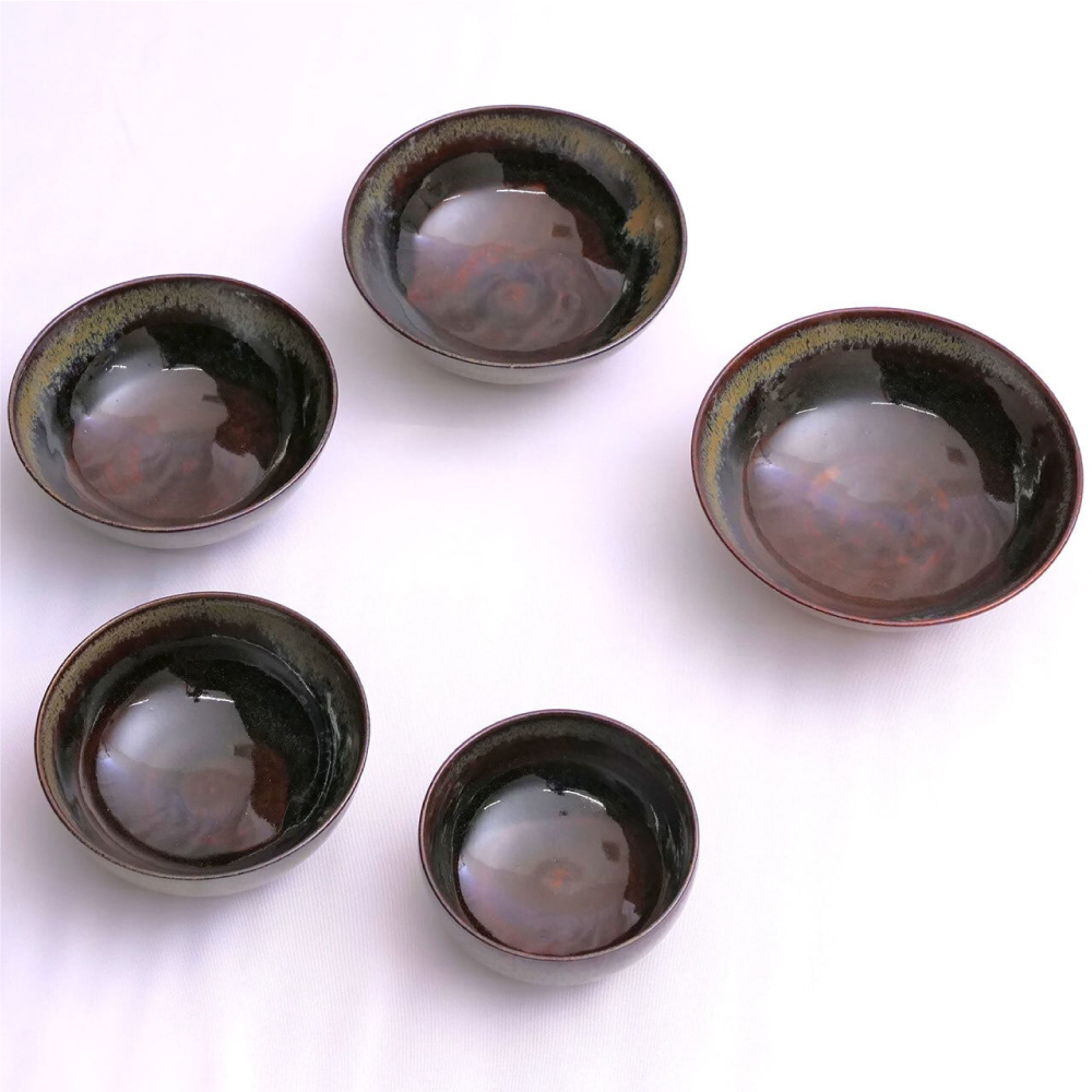 FR18 百碗 黒道外黄釉 (髙取焼宗家)