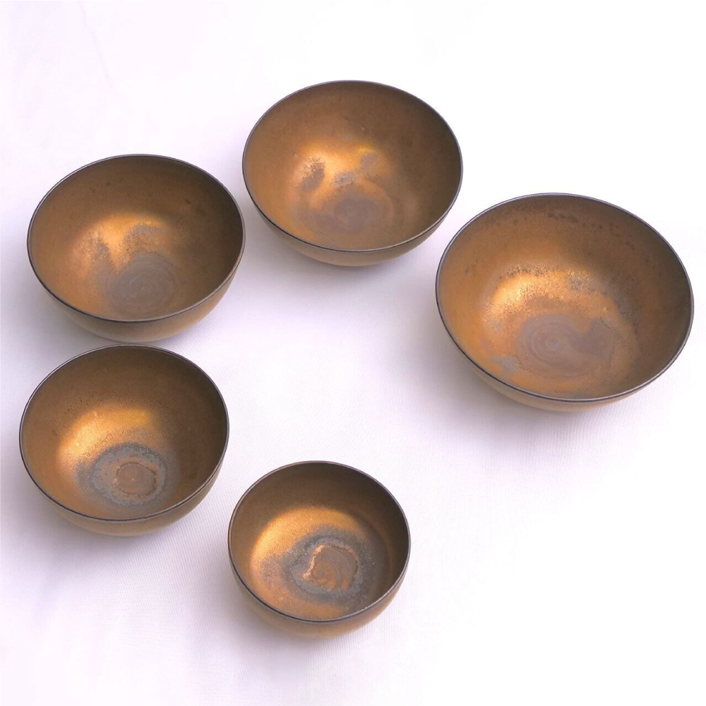 FR22 百碗 金釉 (髙取焼宗家)