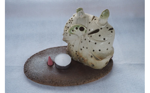 H24 人形工房保徳作「雛人形の香炉キャンドル」