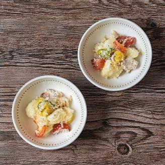 AA85 小石原焼 カネハ窯 飛び鉋小鉢セット(シンプル)