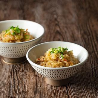 AA90 小石原焼 カネハ窯 飛び鉋飯碗 大小セット(全飛び鉋)