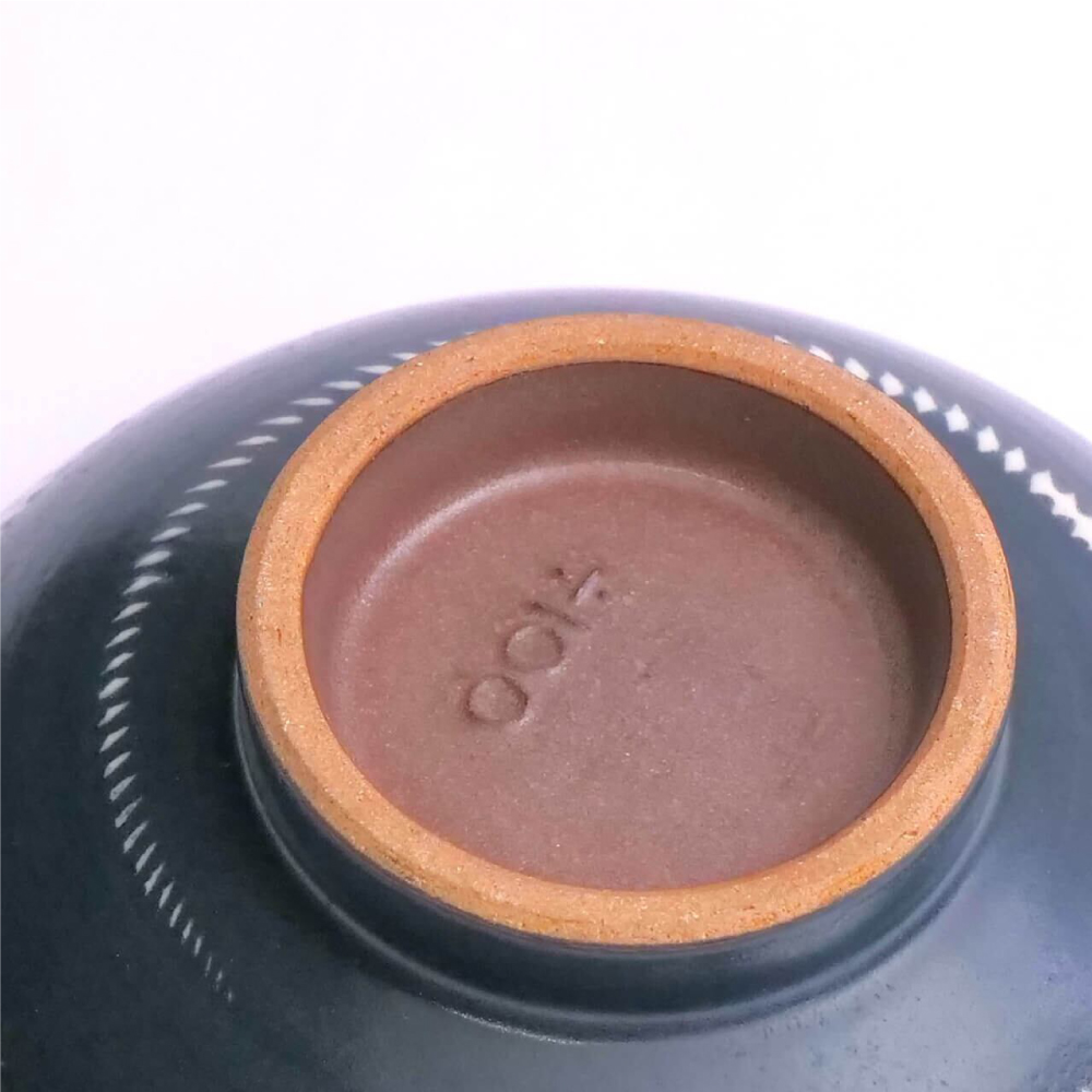 FR14 百碗 青釉白点打飛鉋 (森山實山窯)