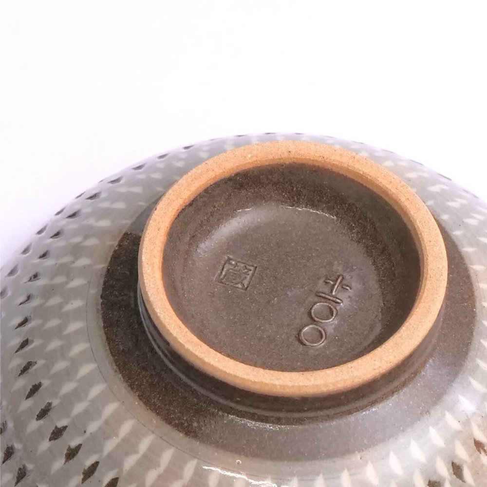 FR16 百碗 灰釉飛鉋 (蔵人窯)