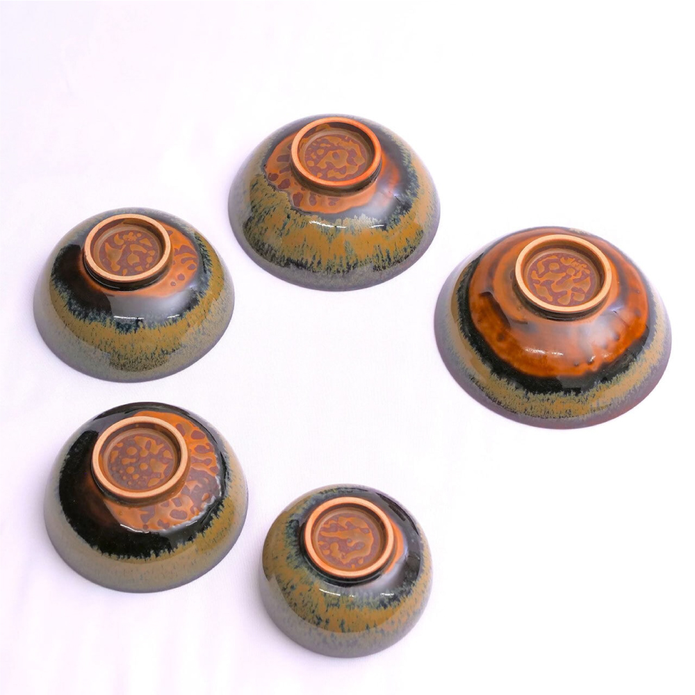 FR18 百碗 黒道外黄釉 (髙取焼宗家)