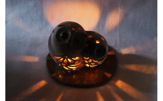 H23 人形工房保徳作「ふくろうの茶香炉キャンドル」