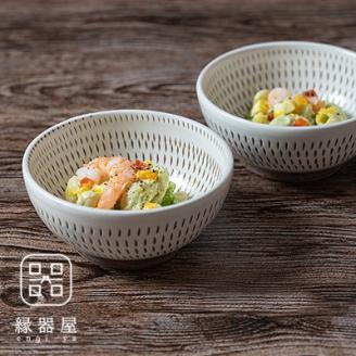 AA84 小石原焼 カネハ窯 飛び鉋小鉢セット(両面)