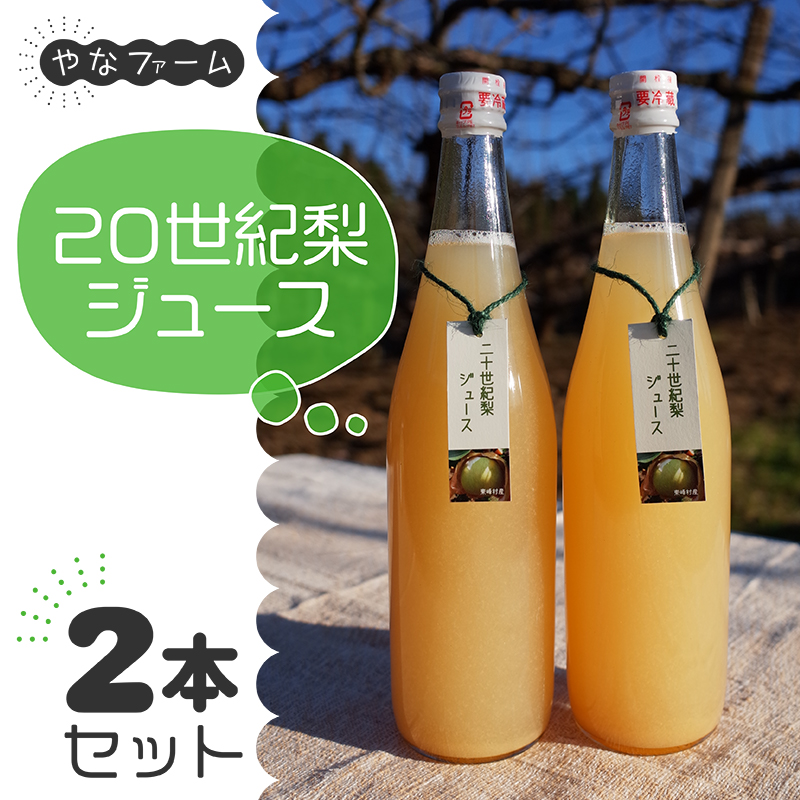 Q2 【やなファーム】二十世紀梨ジュース（710ml）2本セット