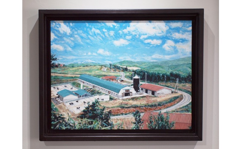 油絵で高級感のある風景画を細密に描きます（41×32cm）