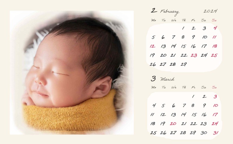 オリジナルカレンダーをデザインします（オリジナルのデザイン・卓上カレンダー）