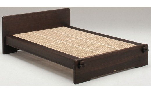 桐組子ベッド「あんばい」焼桐／ダブル 総桐組子ベッドは