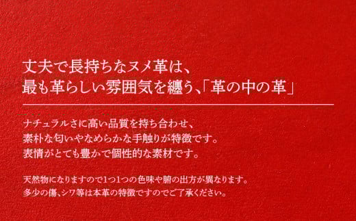 サークルキーリング（ヌメ革・レッド）　BK076
