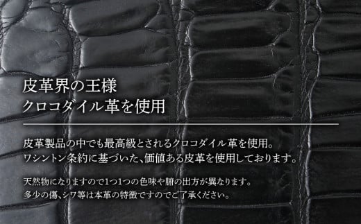 極薄クロコダイル革マネークリップ　BK062