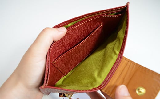 スマート長財布（シュリンクレザー・レッド）　BK005
