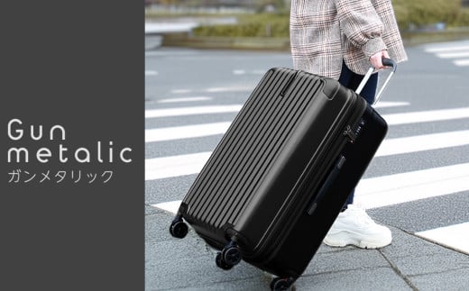 [PROEVO]ファスナーキャリー スーツケース 機内持ち込み LCC対応 100席未満 SSサイズ (エンボス/ガンメタリック) [10001S] AY279 エンボス/ガンメタリック