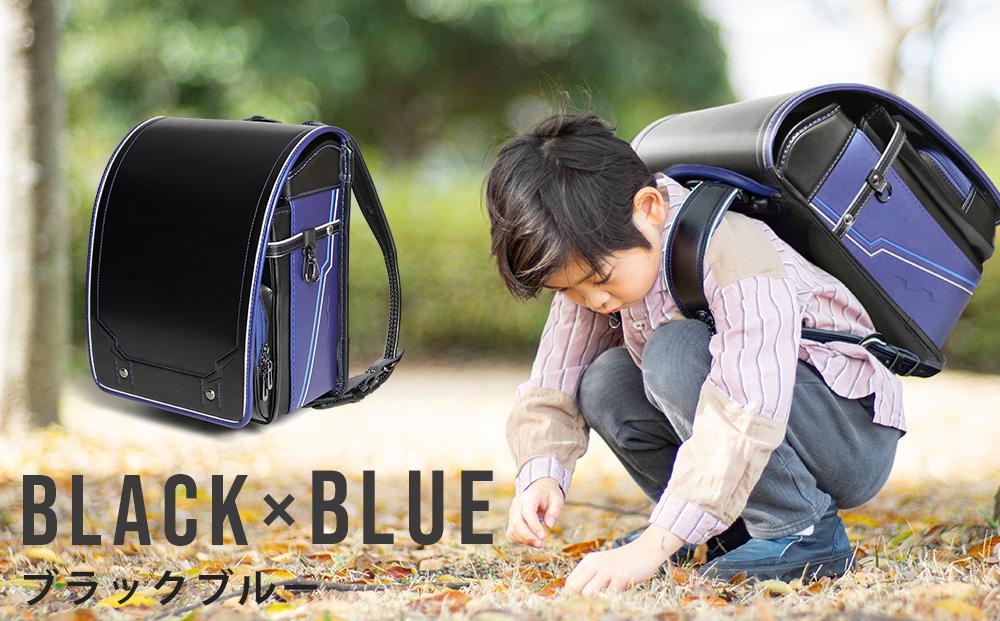 [amant] 50011 ランドセル フラッシュライン / ブラック×ブルー ブラック×ブルー