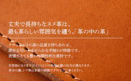 スライドコインケース(ヌメ革・キャメル）　BK113