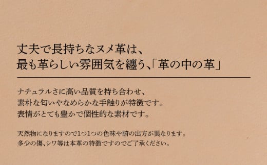 スライドコインケース(ヌメ革・ナチュラル）　BK115