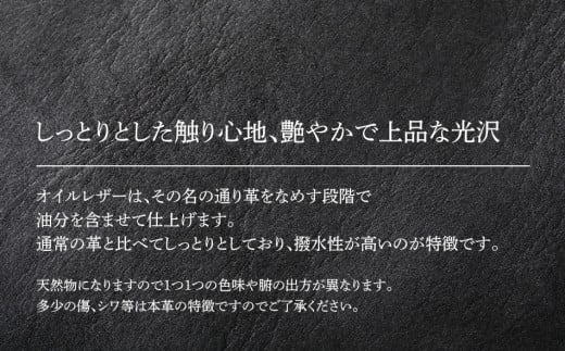 ボディーバッグ（オイルレザー・ブラック）　BK040