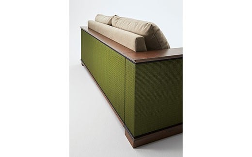 ソファ チェア い草使用ソファー 風雅２人掛用（い草生地：緑）　AA226