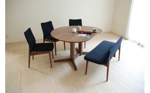 【開梱・設置】ミラージュ　テーブル140cm　ブラウン　AL330