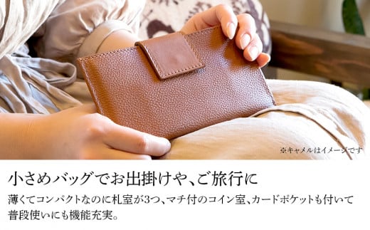 スマート長財布（オイルレザー・ブラック）　BK010