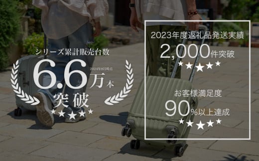 [PROEVO-AVANT]フロントオープン スーツケース 機内持ち込み対応 ストッパー付き SS（カーボン/ブラック） [10005S] AY186 カーボン/ブラック