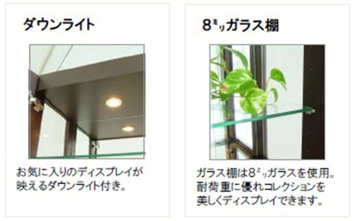 【開梱・設置】デコレート　キュリオケース79cm　ウェンジ　AL184