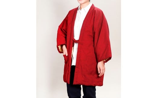 久留米はんてん　婦人紬はんてん　（レンガ）　BA014