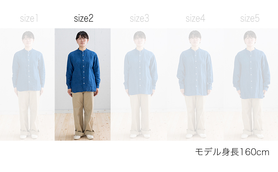 リネンシャツ ユニセックス 手染め リネン 切替シャツ サイ