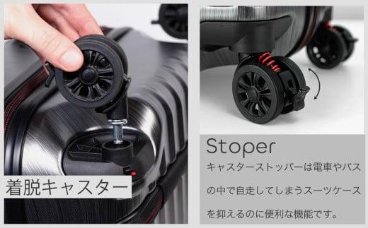 【先行予約品】[PROEVO-AVANT]フロントオープン スーツケース 機内持ち込み対応 ストッパー付き S（スクラッチ/ガンメタリック） [10013S] AY194-01 1月：スクラッチ/ガンメタリック