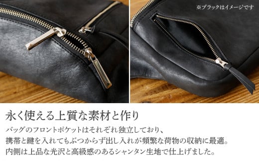 ボディーバッグ（オイルレザー・グリーン）　BK086