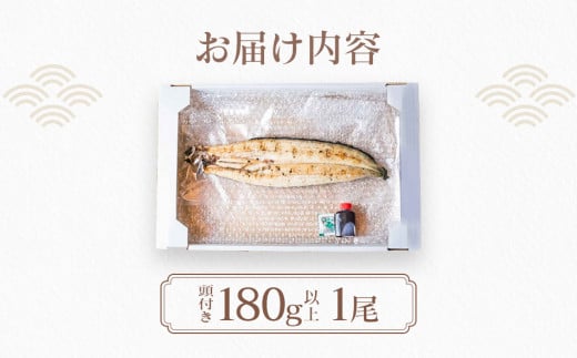 うなぎの白焼（1尾）頭付き180g以上　AE02 通常受付
