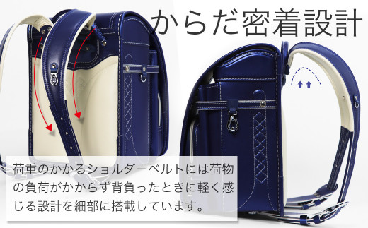 [amant] オーディナリーズデザイン ランドセル 低反発クッション 男の子 女の子　男女兼用 (ネイビー) [50002]　AY212